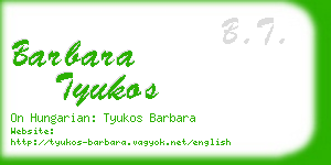 barbara tyukos business card